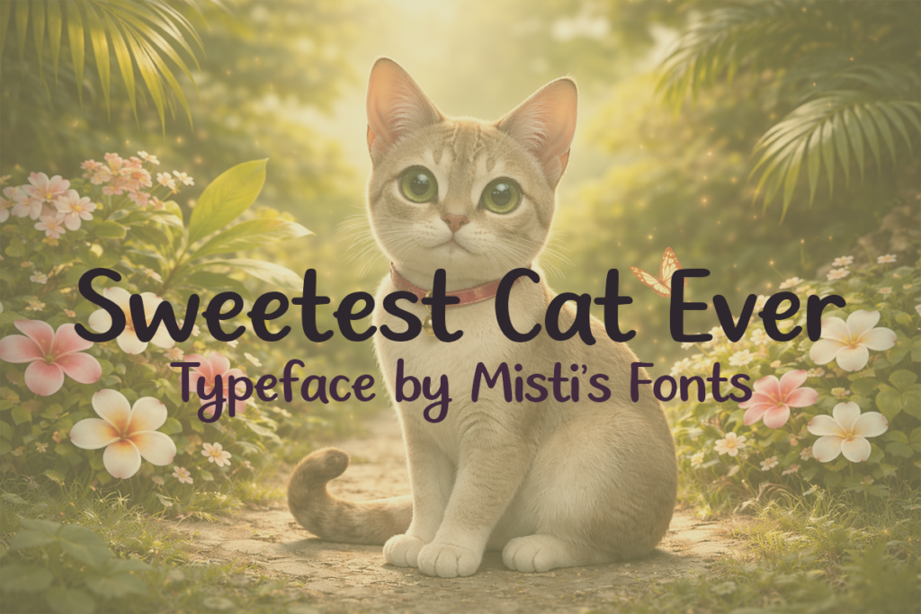 Sweetest Cat Ever Typeface by Misti's Fonts
