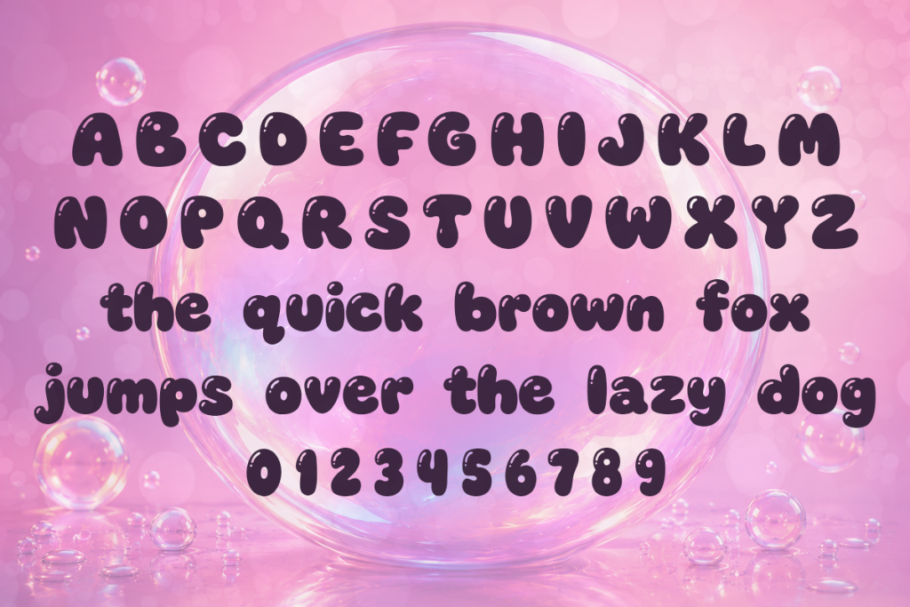 Voluptuous Bubble Typeface by Misti's Fonts